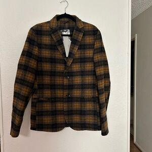 Daniele Alessandrini Brown Plaid Blazer